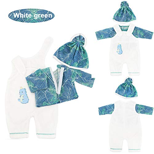 Miotlsy Ropa de Muñecas 2 Conjunto Ropa de Muñecas para New Born Baby Doll Unicornio Trajes 18 "Ropa de Muñecas para Bebés (Rosa, Verde Blanco)