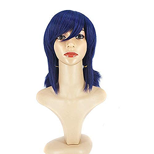 Miraculo_us Ladybu_g peluca de personaje de dibujos animados Cosplay peluca de niñas mujeres Halloween juego de rol partido azul doble cola de caballo Accesorios para el cabello