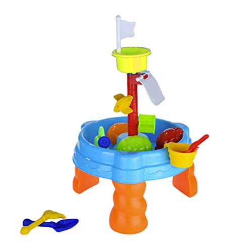 miraculocy Niños Playa Mesa Juego Sand Pool Set Indoor Baby Play Agua Dragado Herramienta Lluvia Lluvia Splash Pond Mesa Agua Mesa Niños Agua Mesa de Juego