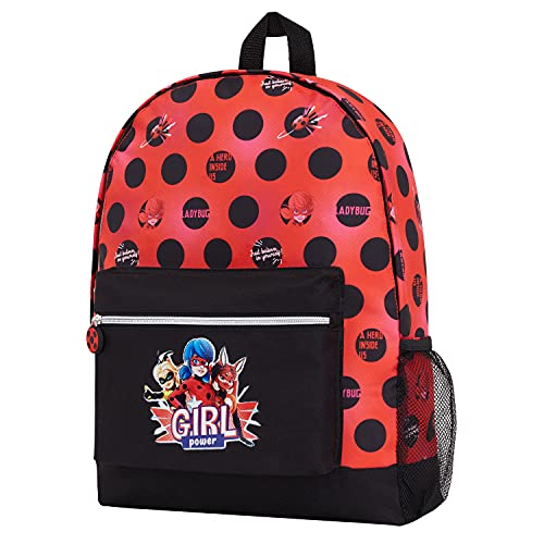 Miraculous Ladybug Mochilas Escolares Juveniles Con Ladybug Reina Y Reina Rouge, Bolsa Mochila Colegio Y Viaje, Regalos Originales Niñas