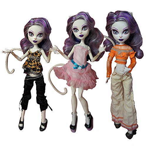 Miunana 10 Conjuntos Ropas Casual Fashionista Falda Vestidos de Fiesta para Monster High Monstruo Alto Muñeca Doll - Estilo al Azar