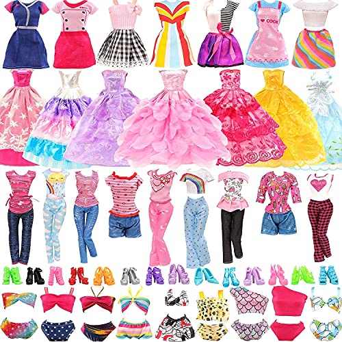 Miunana 24 Accessorios para 11.5 Pulgadas 28 - 30 CM Muñecas: 4 Ropas Fashion + 2 Tops + 2 Pantalones + 2 Gran Ropas + 4 Trajes De Baño +10 PCS Zapatos