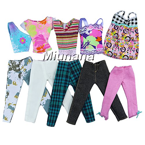 Miunana 5X Ropas con Camiseta y Pantalones Hecha a Mano Vestir Casual como Regalo para 11.5 Pulgadas Muñeca