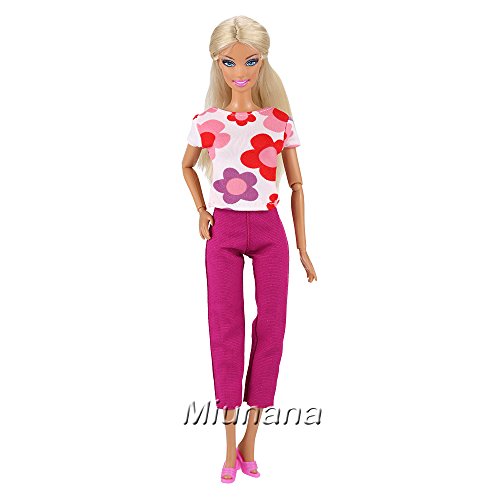 Miunana 5X Ropas con Camiseta y Pantalones Hecha a Mano Vestir Casual como Regalo para 11.5 Pulgadas Muñeca