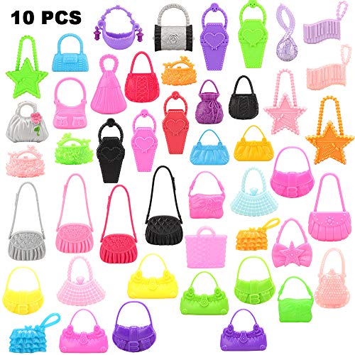 Miunana 75 Accesorios para 11.5 Pulgadas 28 -30 CM Muñecas (Estilos Aleatorios) = 15 Ropas Vestidos + 10 PCS Zapatos + 10 Bolsa + 40 Accessorios