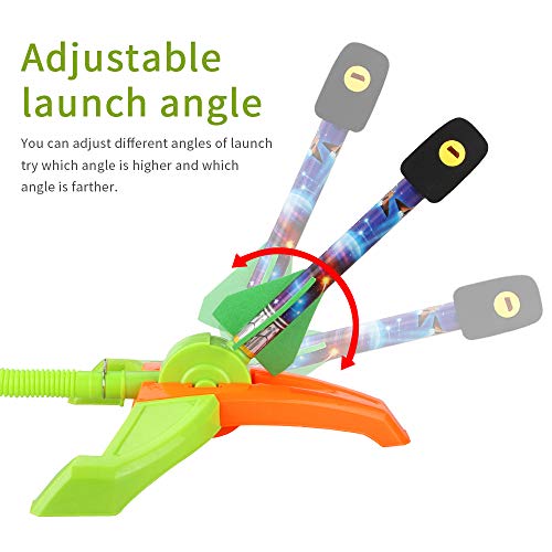 MJ-Brand Air Power Rocket Set Jump Jet Launcher Step Pump Niños Air Pressed Rocket Launcher Step Pump Niños Foot Toy Rocket Air Hogs Rocket Regalo Juguetes para Padres Niños