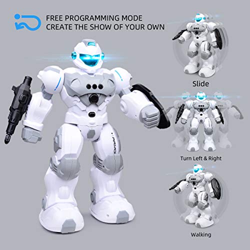 MKZDGM Robot RC para Niños, Programable Inteligente, Juguete de Robot Teledirigido de 2,4GHz, Kit de Robot de Detección de Gestos Caminar Disparar Bailar Cantar, Juguetes Educativos