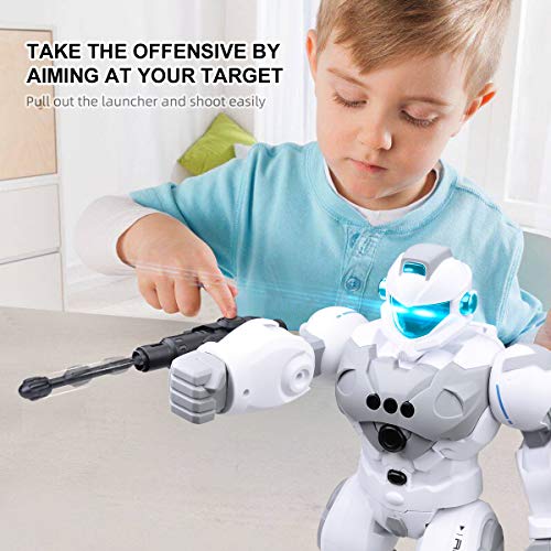 MKZDGM Robot RC para Niños, Programable Inteligente, Juguete de Robot Teledirigido de 2,4GHz, Kit de Robot de Detección de Gestos Caminar Disparar Bailar Cantar, Juguetes Educativos