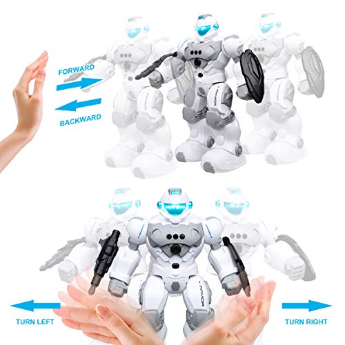 MKZDGM Robot RC para Niños, Programable Inteligente, Juguete de Robot Teledirigido de 2,4GHz, Kit de Robot de Detección de Gestos Caminar Disparar Bailar Cantar, Juguetes Educativos