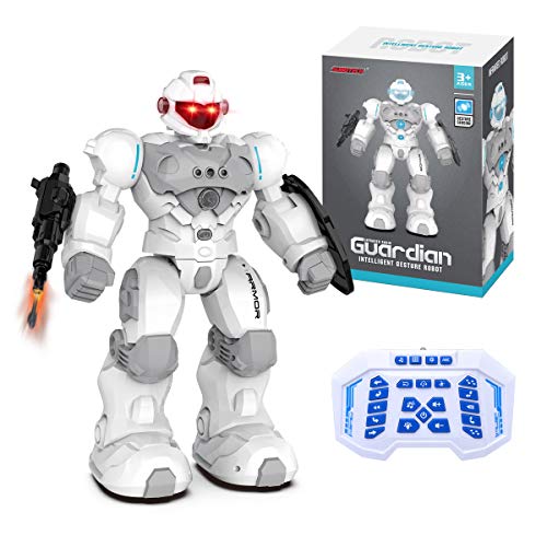 MKZDGM Robot RC para Niños, Programable Inteligente, Juguete de Robot Teledirigido de 2,4GHz, Kit de Robot de Detección de Gestos Caminar Disparar Bailar Cantar, Juguetes Educativos