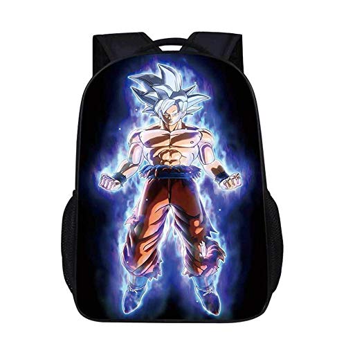 Mochila Dragon Ball Goku, Mochila Anime Super Sai-YAN Mochila Escolar de Gran Capacidad, Adecuada para Estudiantes de Primaria y Secundaria