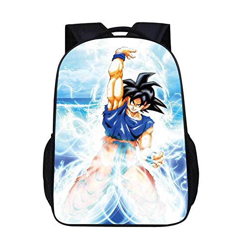 Mochila Dragon Ball Goku, Mochila Anime Super Sai-YAN Mochila Escolar de Gran Capacidad, Adecuada para Estudiantes de Primaria y Secundaria