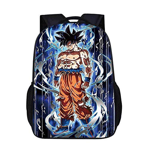 Mochila Dragon Ball Goku, Mochila Anime Super Sai-YAN Mochila Escolar de Gran Capacidad, Adecuada para Estudiantes de Primaria y Secundaria