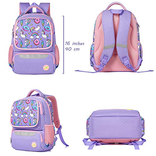 Mochila Escolar para niñas y niños Mochila Informal Grande Unicornio de Dibujos Animados