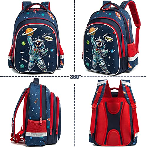 Mochila Escolar para Niños, Estudiantes de Primaria, Grado 2 a 6, Mochila Impermeable con Rstuche para Lápices y Tiras Reflectantes de Seguridad (L: 32cm * H43cm * W15cm, 36-55L)