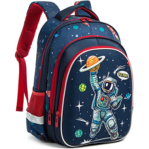 Mochila Escolar para Niños, Estudiantes de Primaria, Grado 2 a 6, Mochila Impermeable con Rstuche para Lápices y Tiras Reflectantes de Seguridad (L: 32cm * H43cm * W15cm, 36-55L)