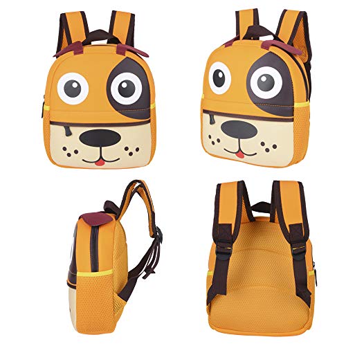 Mochila Infantil para Niños Primaria Pequeña Guardería Mochila Preescolar para Niños de 2-5 Años Dibujo de Animal Lindo (Cachorro, 21 * 8 * 26CM)