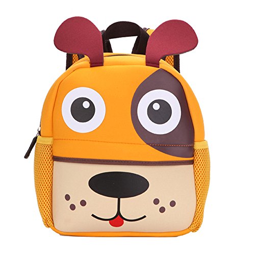 Mochila Infantil para Niños Primaria Pequeña Guardería Mochila Preescolar para Niños de 2-5 Años Dibujo de Animal Lindo (Cachorro, 21 * 8 * 26CM)