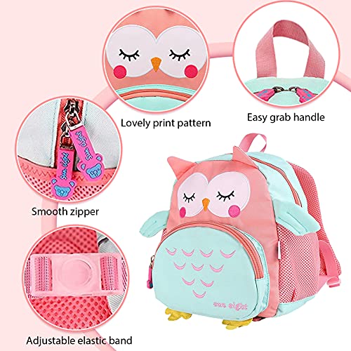 Mochila para niños pequeños Mochila Escolar Impermeable Mochila de Animales de Dibujos Animados Lindo para bebé niña niño 2-6 años