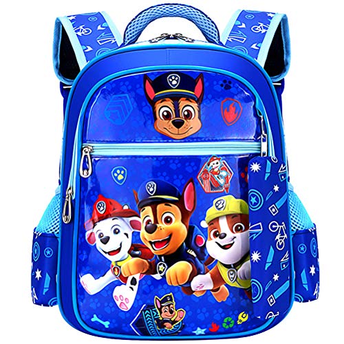 Mochilas Infantiles Guarderia Mochilas Infantiles Patrulla Canina Bolsas Escolares De Dibujos Animados para Niñas Y Niños De 3 A 6 Años Azul