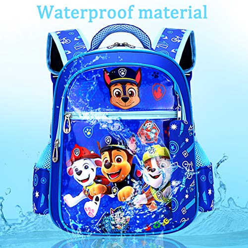 Mochilas Infantiles Guarderia Mochilas Infantiles Patrulla Canina Bolsas Escolares De Dibujos Animados para Niñas Y Niños De 3 A 6 Años Azul