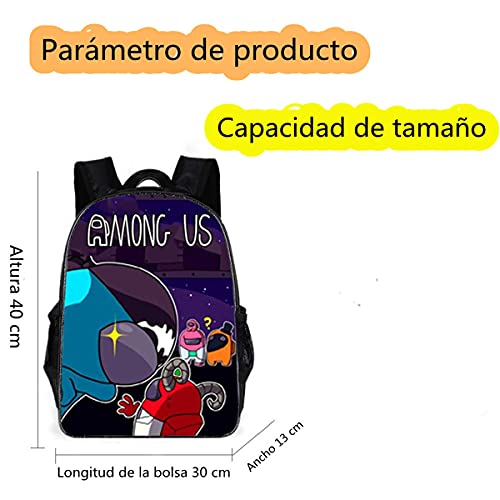 Mochilas Mochila Escolar para niños Mochila Escolar Juego Mochila Escolar de Dibujos Animados en 3D Mochila de Tendencia