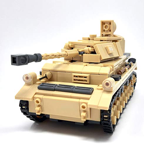 Modbrix Tanque IV WW2 incluye 3 minifiguras de soldados, 543 bloques de construcción