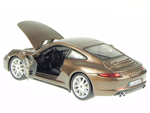 Modelo de coche Porsche 911 991 Carrera S 2011 Marron 21065 Bburago 1:24