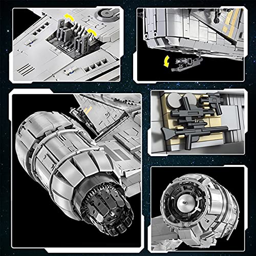 Modelo de nave espacial Technic, 5018 piezas de nave espacial Sci-Fi Super Star grande, serie Star Wars Starship Ultimate Collector compatible con Lego UCS Razor Crest A,55 * 41 * 27cm