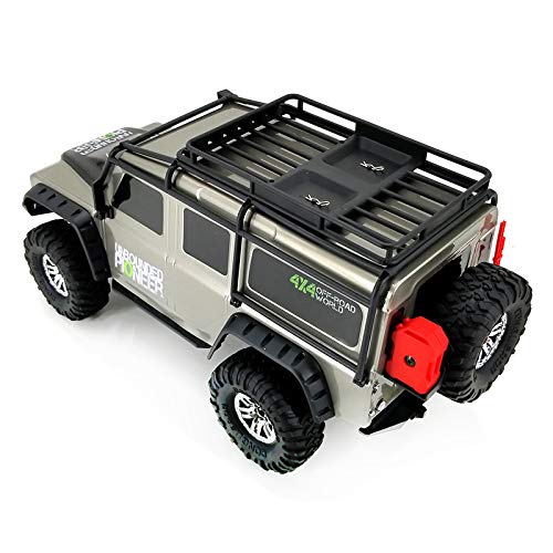 MODELTRONIC Coche Crawler Land Rover Defender D90 SUV Escala 1/10 2.4G tracción 4x4 RTR Color Plata con BATERÍA Extra