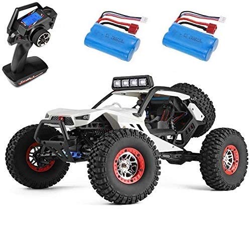 MODELTRONIC Coche Radio Control eléctrico Wltoys 12429 Escala 1/12 emisora 2.4G 4x4 Alta Velocidad 50km/h Crawler Desert Offroad Buggy vehículo con luz LED / Incluye 2X baterías LIPO