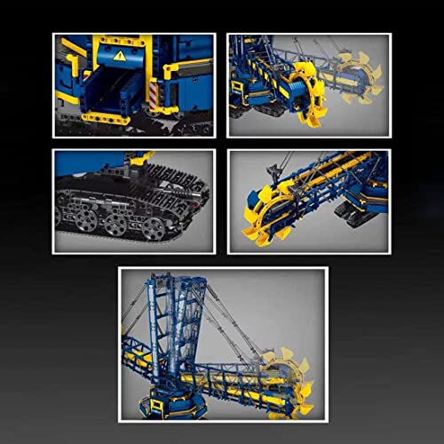 Mold King 17006, Kit Excavadora Rueda Cangilones Tecnología, 4588 Piezas 2.4Ghz / App Technic Excavadora Rueda Cangilones con Control Remoto Sujeción Moc Motor Compatible con Lego