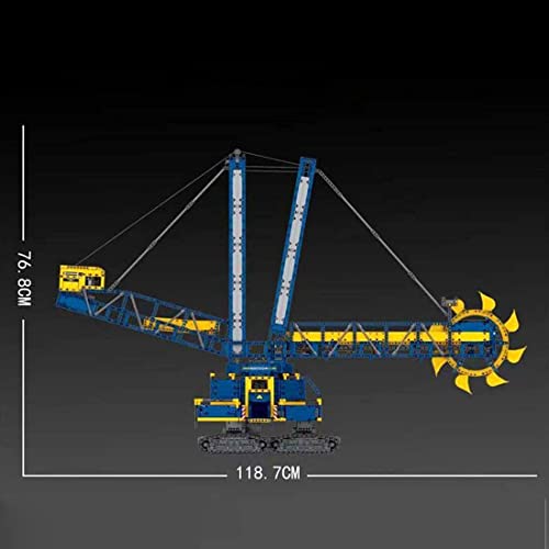 Mold King 17006, Kit Excavadora Rueda Cangilones Tecnología, 4588 Piezas 2.4Ghz / App Technic Excavadora Rueda Cangilones con Control Remoto Sujeción Moc Motor Compatible con Lego