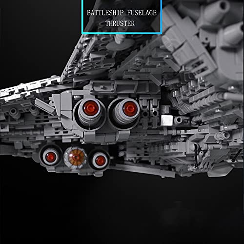 Molde Rey 13134,Maqueta de Destructor Estelar Technic,Star 7588 Bloques de terminales Star Wars Imperial Star Destroyer compatible con Lego A,134 * 48 * 20cm