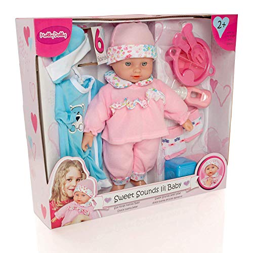 Molly Dolly Sweet Sounds Lil 'Baby Talking Girl Doll y Accesorios - Adecuado para 2 años de Edad +