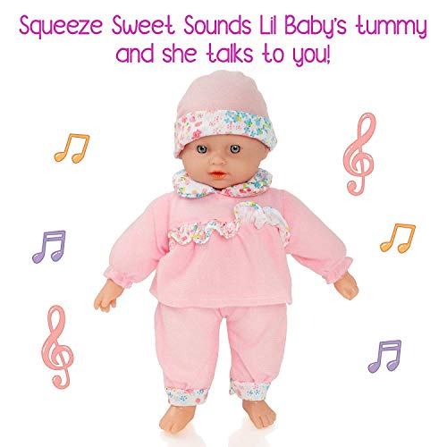 Molly Dolly Sweet Sounds Lil 'Baby Talking Girl Doll y Accesorios - Adecuado para 2 años de Edad +