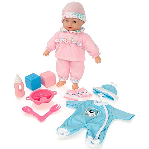 Molly Dolly Sweet Sounds Lil 'Baby Talking Girl Doll y Accesorios - Adecuado para 2 años de Edad +