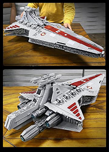 MOMAMO Super Star Cruiser Model Building Set, Mold King 21005 Nave Espacial UCS Ciencia ficción Grande, Republic Attack Cruiser, 6685+ Piezas Bloques construcción compatibles con Lego Star Wars