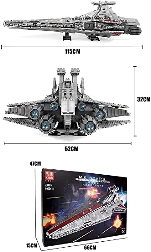 MOMAMO Super Star Cruiser Model Building Set, Mold King 21005 Nave Espacial UCS Ciencia ficción Grande, Republic Attack Cruiser, 6685+ Piezas Bloques construcción compatibles con Lego Star Wars