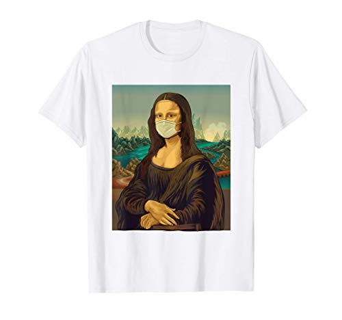 Mona Lisa con mascarilla Leonardo Da Vinci Camiseta