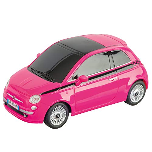 Mondo Motors – Fiat 500 Pink Edition – Modelo a Escala 1:24 – hasta 20 km/h de Velocidad – Coche de Juguete para niños – 63554