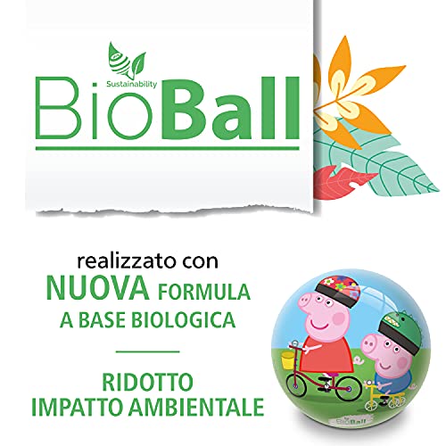 Mondo Toys Bio Ball – Pelota Peppa Pig Bio – para niña/niño – Multicolor – BioBall – 26030, tamaño 5