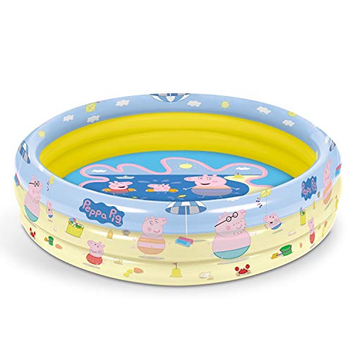 Mondo Toys – Peppa Pig | 3 Rings Pool – Piscina Hinchable para niños 3 Anillos – Diámetro 100 cm – Capacidad 84 l – 16642