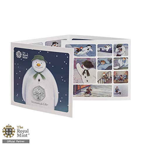 Moneda oficial de 50 peniques de The Snowman 2019