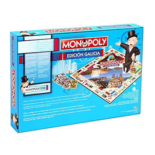 Monopoly de Galicia - Juego de Mesa de las Propiedades Inmobiliarias - Versión bilingüe en Castellano y Gallego