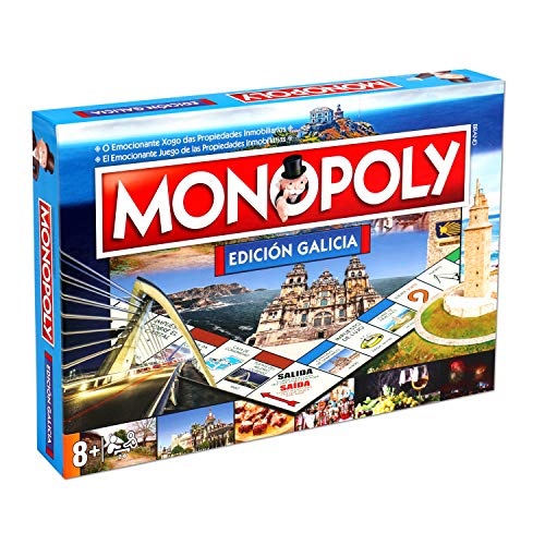 Monopoly de Galicia - Juego de Mesa de las Propiedades Inmobiliarias - Versión bilingüe en Castellano y Gallego