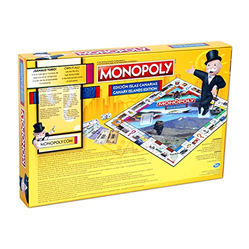 Monopoly de Islas Canarias - Juego de Mesa de las Propiedades Inmobiliarias - Versión bilingüe en Castellano e Inglés