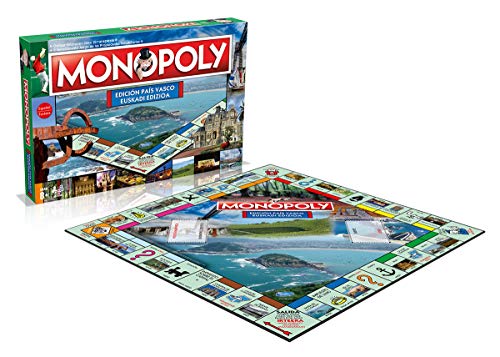 Monopoly de País Vasco (2ª Edición) - Juego de Mesa de las Propiedades Inmobiliarias - Versión bilingüe en Castellano y Euskera