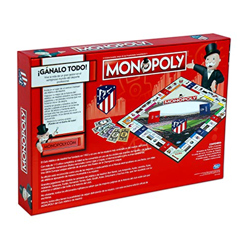 Monopoly del Atlético de Madrid (2ª Edición) - Juego de Mesa de las Propiedades Inmobiliarias - Versión en Español