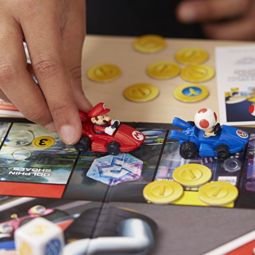 Monopoly Gamer Mario Kart, Juego de Mesa para Adultos y niños, Juego Familiar clásico de Juegos de Mesa, Juego comunitario para 2-4 Personas, a Partir de 8 años